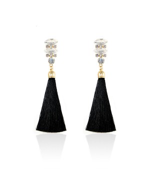 Black Tassel Earrings